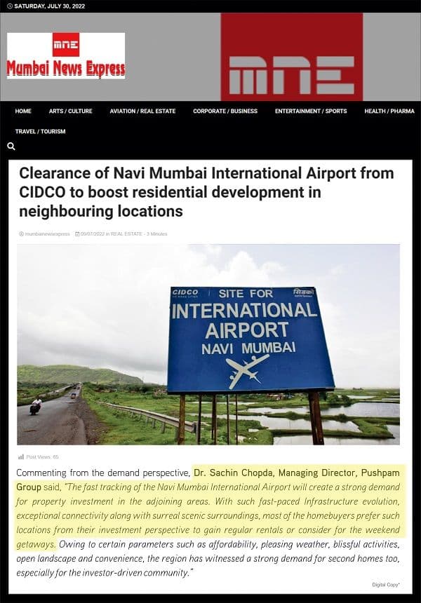 Pushpam Infra press clipping